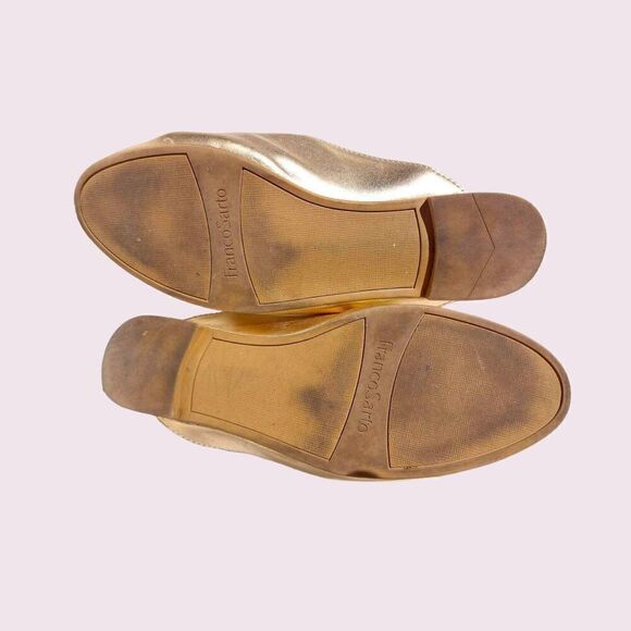 Franco Sarto Women's Gold Slip-On Mules - Picture 2 of 3